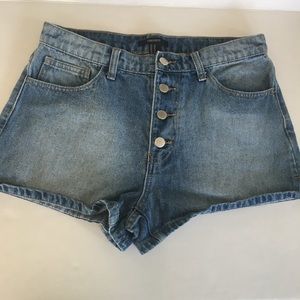 Forever 21 Button Fly Jean Shor…